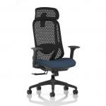 Prism Mesh Back Chair With Height Adjustable Arms with Headrest Bespoke Colour Seat Quest Whelk KCUP4804