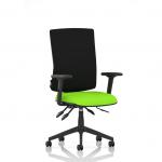 Orlena High Back Task Operator Chair With Arms Bespoke Colour Seat Myrrh Green KCUP4848
