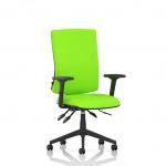 Orlena High Back Task Operator Chair With Arms Bespoke Colour Back And Seat Myrrh Green KCUP4868