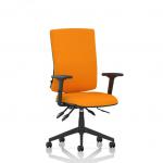 Orlena High Back Task Operator Chair With Arms Bespoke Colour Back And Seat Senna Yellow KCUP4869