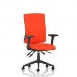 Orlena High Back Task Operator Chair With Arms Bespoke Colour Back And Seat Tabasco Orange KCUP4871