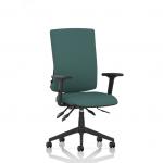 Orlena High Back Task Operator Chair With Arms Bespoke Colour Back And Seat Quest Kelp KCUP4878