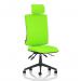 Orlena High Back Task Operator Chair With Headrest Bespoke Colour Back And Seat Myrrh Green KCUP4908