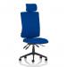 Orlena High Back Task Operator Chair With Headrest Bespoke Colour Back And Seat Stevia Blue KCUP4910