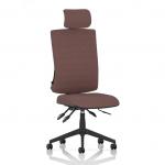Orlena High Back Task Operator Chair With Headrest Bespoke Colour Back And Seat Rivet Forge KCUP4913