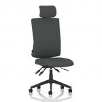 Orlena High Back Task Operator Chair With Headrest Bespoke Colour Back And Seat Quest Mussel KCUP4920