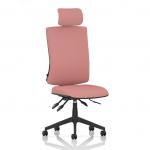 Orlena High Back Task Operator Chair With Headrest Bespoke Colour Back And Seat Quest Shrimp KCUP4923