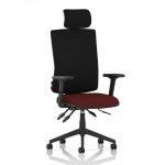 Orlena High Back Task Operator Chair With Arms And Headrest Bespoke Colour Seat Ginseng Chilli KCUP4926