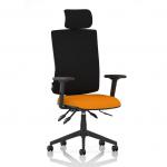 Orlena High Back Task Operator Chair With Arms And Headrest Bespoke Colour Seat Senna Yellow KCUP4929