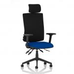 Orlena High Back Task Operator Chair With Arms And Headrest Bespoke Colour Seat Stevia Blue KCUP4930