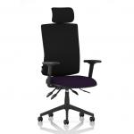 Orlena High Back Task Operator Chair With Arms And Headrest Bespoke Colour Seat Tansy Purple KCUP4932