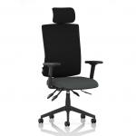 Orlena High Back Task Operator Chair With Arms And Headrest Bespoke Colour Seat Quest Mussel KCUP4940