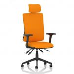 Orlena High Back Task Operator Chair With Arms And Headrest Bespoke Colour Back And Seat Senna Yellow KCUP4949