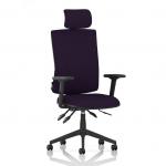 Orlena High Back Task Operator Chair With Arms And Headrest Bespoke Colour Back And Seat Tansy Purple KCUP4952
