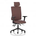 Orlena High Back Task Operator Chair With Arms And Headrest Bespoke Colour Back And Seat Rivet Forge KCUP4953