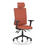 Orlena High Back Task Operator Chair With Arms And Headrest Bespoke Colour Back And Seat Quest Crab KCUP4957