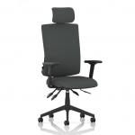 Orlena High Back Task Operator Chair With Arms And Headrest Bespoke Colour Back And Seat Quest Mussel KCUP4960