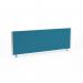 ImpulseEvolve Plus Bench Screen 1200 Silver Frame Bespoke Maringa Teal Fabric LEB102