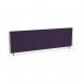 ImpulseEvolve Plus Bench Screen 1400 Silver Frame Bespoke Tansy Purple Fabric LEB119