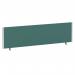 ImpulseEvolve Plus Bench Screen 1600 Silver Frame Bespoke Quest Kelp Fabric LEB405