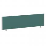 ImpulseEvolve Plus Bench Screen 1600 White Frame Bespoke Quest Kelp Fabric LEB417