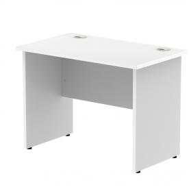 Impulse 1000 x 800mm Straight Office Desk White Top Panel End Leg MI000392