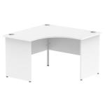 Impulse 1200mm Corner Office Desk White Top Panel End Leg MI000406