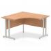 Impulse 1200mm Corner Office Desk Oak Top Silver Cantilever Leg MI000819