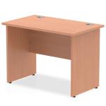 Impulse 1000 x 600mm Straight Office Desk Beech Top Panel End Leg MI001728
