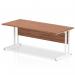 Impulse 1800 x 800mm Straight Office Desk Walnut Top White Cantilever Leg MI001908