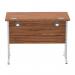 Impulse 1000 x 600mm Straight Office Desk Walnut Top Silver Cantilever Leg MI001909