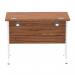 Impulse 1000 x 600mm Straight Office Desk Walnut Top White Cantilever Leg MI001914