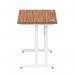 Impulse 1000 x 600mm Straight Office Desk Walnut Top White Cantilever Leg MI001914