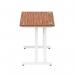 Impulse 1200 x 600mm Straight Office Desk Walnut Top White Cantilever Leg MI001915