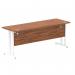 Impulse 1800 x 600mm Straight Office Desk Walnut Top White Cantilever Leg MI001918