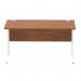 Impulse 1400 x 800mm Straight Office Desk Walnut Top White Cable Managed Leg MI001996