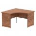 Impulse 1200mm Corner Office Desk Walnut Top Panel End Leg MI002127