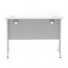 Impulse 1000 x 600mm Straight Office Desk White Top Silver Cantilever Leg MI002195