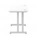 Impulse 1000 x 600mm Straight Office Desk White Top Silver Cantilever Leg MI002195