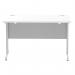 Impulse 1200 x 600mm Straight Office Desk White Top Silver Cantilever Leg MI002196