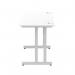 Impulse 1200 x 600mm Straight Office Desk White Top Silver Cantilever Leg MI002196