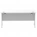 Impulse 1600 x 600mm Straight Office Desk White Top Silver Cantilever Leg MI002198