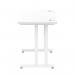 Impulse 1000 x 600mm Straight Office Desk White Top White Cantilever Leg MI002200