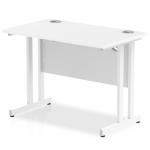 Impulse 1000/600 Rectangle White Cantilever Leg Desk White MI002200