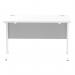 Impulse 1200 x 600mm Straight Office Desk White Top White Cantilever Leg MI002201