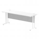 Impulse 1800 x 600mm Straight Office Desk White Top White Cantilever Leg MI002204