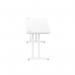 Impulse 1800 x 600mm Straight Office Desk White Top White Cantilever Leg MI002204