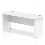 Impulse 1600 x 600mm Straight Office Desk White Top Panel End Leg MI002248