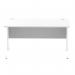 Impulse 1400 x 800mm Straight Office Desk White Top White Cable Managed Leg MI002272