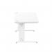 Impulse 1600 x 800mm Straight Office Desk White Top White Cable Managed Leg MI002273